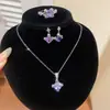 Elegante y exquisito collar con colgante de circonita en forma de diamante, cadena para la clavícula estilo corte francés, joyería de moda y de alta gama al por mayor