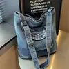 Bolso Tote de Mezclilla de Gran Capacidad Transfronterizo para Mujer 2026 Nuevo Casual Versátil Elegante Bolso de Hombro Cruzado