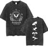 Camiseta Lavada Vintage de la Escuela de Guerra Basgiath Cuarta Ala Dragón