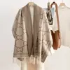 Bufanda de Invierno de Imitación Cachemir Moda Clásica Vintage 2026 para Mujer, Chal de Oficina, Calentador de Cuello Versátil y Cálido