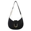 Bolso Bandolera Monocolor Simple y Elegante para Mujer Verano 2025 Commuter Texturizado para Axila Casual Bolso Dumpling Trendy