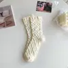 Calcetines de media pantorrilla para mujer, estilo fino de primavera y verano, lindos y versátiles, color liso, estilo universitario simple, transpirables, calcetines de encaje femeninos, venta directa