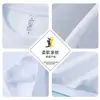 Camisetas de Manga Corta de Algodón Puro para Hombre, Nuevo Estilo Primavera y Verano Cuello Redondo Camiseta Básica Blanca para Mujer, Versátil