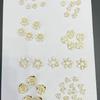 Abanico de acrílico transparente con forma de mariposa y lazo de rosa bronceado, con cuentas y agujero para colgar, material decorativo para carcasa de teléfono móvil.