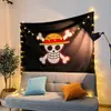 Tapiz de Anime One Piece Naruto Tela de Fondo para Sala de Transmisión en Vivo Tapiz de Pared Mercancía de Anime Lienzo