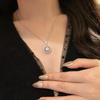 Luz Colgante Diamante Retro Francés Sol Estrella Lujo Copo de Nieve Brújula Collar Super Flash Copo de Nieve Estrella Disco Aretes Juego