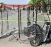 Cortina de Lluvia para Techo de Triciclo Eléctrico, Techo para Vehículo Eléctrico Tipo Autobús Pequeño, Cortina Gruesa de Doble Capa Totalmente Transparente a Prueba de Viento y que Mantiene el Calor
