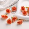 Simulação pequena cabeça de flor rosa mini flor artificial chapéu de palha presilha de cabelo flor decorativa diy fazendo flor de pulso material acessórios
