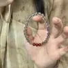 "Fortuna y Peces" Pulsera de Sándalo Verde y Jade para Mujer, Nuevo Estilo Chino, Pulsera de Doble Capa, Regalo Vintage de Amistad