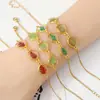 Pulsera de Flores Secas Estilo Europeo y Americano de Aivi con Flores Prensadas Geométricas, Flores Eternas, Joyería de Lujo Apilable, Flores Reales, Regalo de Viaje
