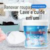 Yibao Detergente em Pó Explosivo para Lavar Roupa Removedor de Manchas Alvejante Colorido Remove Manchas, Remove Amarelamento, Branqueia, Remove Mofo e Restaura para Uso Doméstico Sal Explosivo