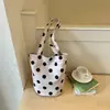 Bolso de mujer con estampado de lunares estilo coreano, modelo nuevo 2026, gran capacidad, bolso de mano moderno y versátil, bolso de hombro casual de nicho