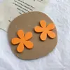 Verano color madera girasol pétalo de flor accesorios diy aretes hechos a mano joyería al por mayor