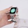 Para Apple Smart Watch Iwatch Correa de Perlas de Pintura al Óleo Esmaltado Irregular Nueva Correa Elástica para Mujer