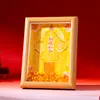 Feng Shui Taoísta Armonía Matrimonial Marco Dorado para Fotos Adorno de Prosperidad para Sala de Estar Mesa de Entrada Regalo para el Día de Qixi San Valentín