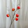 Ramas de Fruta de Naranja Simuladas, Flores Artificiales, Limón, Granada, Caqui, Decoraciones de Año Nuevo y Festival de Primavera, Arreglos Florales para Sala de Estar, Venta al por Mayor