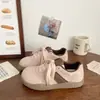 Tênis de treino alemão com sola grossa feminino, novo modelo de verão 2025, sapatos de cano baixo respiráveis e versáteis, tênis esportivos casuais retrô super populares