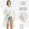 Impermeable Largo, Impermeable con Cordón a Prueba de Viento, Impermeable Abierto a Prueba de Lluvia para Todo el Cuerpo, Impermeable Transparente Engrosado para Adultos y Niños