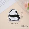 Parche de Panda Estilo Chino Autoadhesivo Sin Coser Parche Bordado Paquete de Expresiones de Panda de Dibujos Animados Parche de Reparación de Agujeros en la Ropa