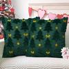 Funda de Almohada de Peluche 3D Navideña Transfronteriza Árbol de Navidad Lazo Cojín Amazon Cojín Lumbar Funda de Almohada Venta al por Mayor