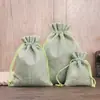 Bolsa de Lino de Color Sólido Bolsillo Tipo Paquete Bolsa de Lino Joyería Bolsa para Joyería Bolsa de Empaque para Joyería Bolsa de Imitación de Lino Bolsa de Almacenamiento