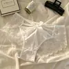 Venda Direta de Fábrica Transfronteiriça Nova Tanga Sexy de Renda com Laço Verão Fina Vazada de Cintura Baixa Roupa Íntima Feminina