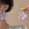Estilo Bosque Pequeños Frescos Aretes de Tela Chifón Flor Aretes de Girasol Moda Dulce Elegante Femenino Elegante Exquisitos