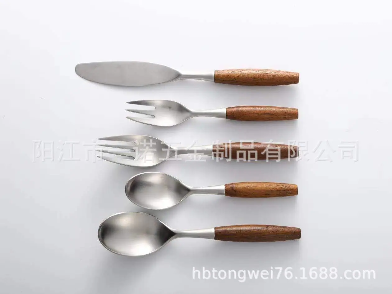 餐具梁小姐锻打餐具阳东区锆友餐厨砂光拉丝的,刀420材料,更