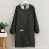 Delantal Impermeable para Cocina Casera, Delantal de Manga Larga Anti-Manchas, Overol Estampado Resistente a Manchas de Nuevo Estilo, Ropa de Trabajo de Cocina para Adultos para Mujeres