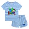Camiseta de cuello redondo para niños de verano 2023, pantalones cortos, camisa informal coreana, camiseta interior absorbente de sudor para niños