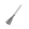 Cepillo de acero inoxidable para ollas, lavavajillas, artefacto de cocina, cantimplora, utensilios de cocina, cepillo de limpieza especial, cepillo de alambre de acero con mango largo para lavar platos.