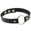 Collar transfronterizo directo de fábrica Harajuku punk europeo y americano collar de cuero pu clavo corazón banda para el cuello cadena gargantilla clip de leche