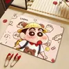 Alfombra decorativa de dibujos animados de Shin-chan, absorbente de agua, secado rápido, resistente al desgaste, tapete de suelo de tierra de diatomeas, se puede cortar a medida, fácil de mantener, tapete antideslizante para pies