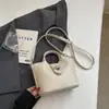 Bolso de mano simple de moda estilo coreano para mujer, nuevo bolso cesta vintage primavera 2026, bolso cubo, bolso de hombro y bandolera