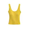 Top Regata Sexy Sem Costas com Bojo para Mulher, Novo Estilo de Verão, Ajuste Slim Elástico, Estilo Curto, Camiseta de Lingerie