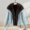 Nueva chaqueta corta de algodón con relleno de plumón para mujer, estilo comercio exterior, con cuello camisero, versión coreana, abrigo de invierno versátil para mujer, parka de algodón engrosada