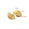 Pingente de Coração Dourado em Aço Inoxidável com Strass Pingente de Concha Tartaruga Acessórios de Joias para Pulseira Colar DIY Europeu e Americano