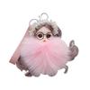 Estilo K de Lindo Zorro de Pelo Largo Muñeca Llavero para Coche Colgante Creativo de Felpa para Mochila Llavero Corazón de Niña