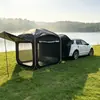 Tenda de Extensão Traseira para Carro ao Ar Livre para Porta-malas de RV, Porta-malas de SUV, Lateral de Carro, Acampamento, à Prova de Vento e Impermeável