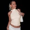 Lindo Y2K Verão Novo Colete de Cor Sólida Simples Moda Sexy Spice Girls Slim-fit Slimming Sem Mangas Top Feminino