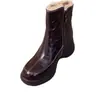 Botas de algodón forradas de polar para invierno, cálidas y elegantes, nuevas botas de nieve negras versátiles 2026 para mujer, a la moda y adelgazantes, de suela gruesa, botines de estilo coreano