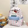 Mochila Nova de Listras Cartoon Frescas Outono 2026 para Meninas, Mochila Escolar Leve para Alunos do Ensino Fundamental e Médio, Mochila para Uso Externo