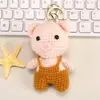 Bonecas de Animais de Crochê DIY Finalizadas, Chaveiros do Zodíaco de Crochê, Pingentes de Bolsa, Transfronteiriço