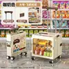 Carrito de compras transfronterizo, plegable y ligero, carrito de compras portátil, remolque de camping, carrito de mano para entregas, carrito pequeño para transportar mercancías, para uso doméstico