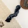 Bufanda de cuello estilo otoño con pliegues degradados de algodón y lino japonés, chal fino artístico para mujer, versión coreana versátil para el cuello
