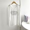 Camiseta con capucha de manga larga, holgada, transparente y fina, para mujer, sudadera con capucha de verano y otoño, blusa holgada de longitud media, estilo urbano para mujer