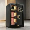 Caja Fuerte para Uso Doméstico, Pequeña Oficina, Uso Familiar, Contraseña de Huella Dactilar, No Extraíble, Empotrada, Caja Fuerte de Acero Completo 45/60