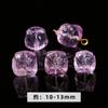 Joyería Jingdian amatista natural cabeza de león valiente zorro de nueve colas accesorios con agujero pasante accesorios para pulsera diy venta al por mayor