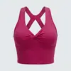 Camiseta de Yoga Transfronteriza Tallas Grandes Seleccionada Cuidadosamente para Mujer, Frente Retorcido con Almohadillas Fijas de Sujetador de Sensación Desnuda, Sujetador Deportivo de Espalda en Y