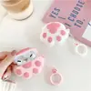 Garras de gato de desenho animado tridimensionais para Apple AirPods pro 3ª geração AirPods 1ª/2ª geração pegadas capa protetora para fone de ouvido